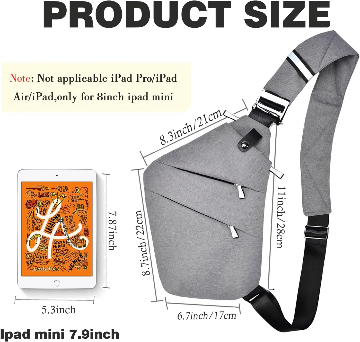 Fibrdoo Anti Theft Crossbody Bag for Women Men, Travel Purse Anti Theft Crossbody Sling Bag Shoulder Bag for Casual