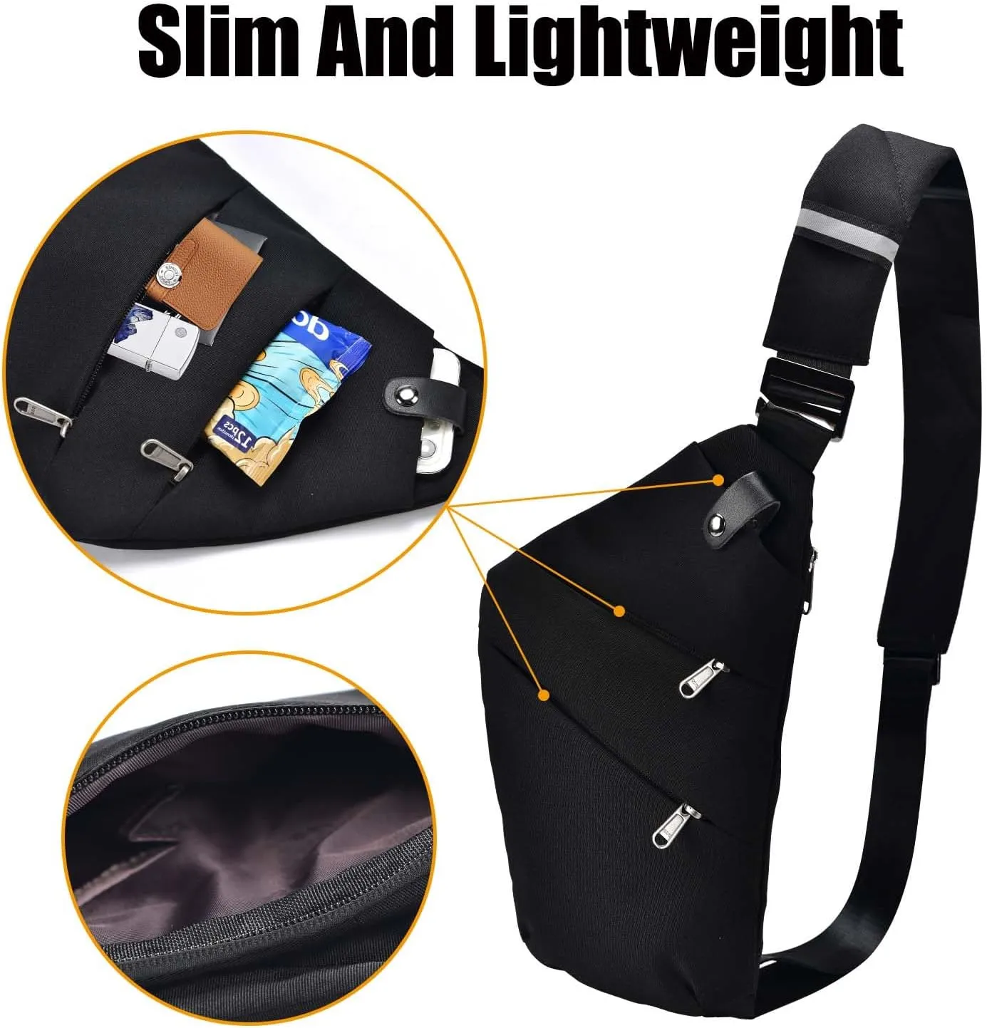 Fibrdoo Anti Theft Crossbody Bag for Women Men, Travel Purse Anti Theft Crossbody Sling Bag Shoulder Bag for Casual
