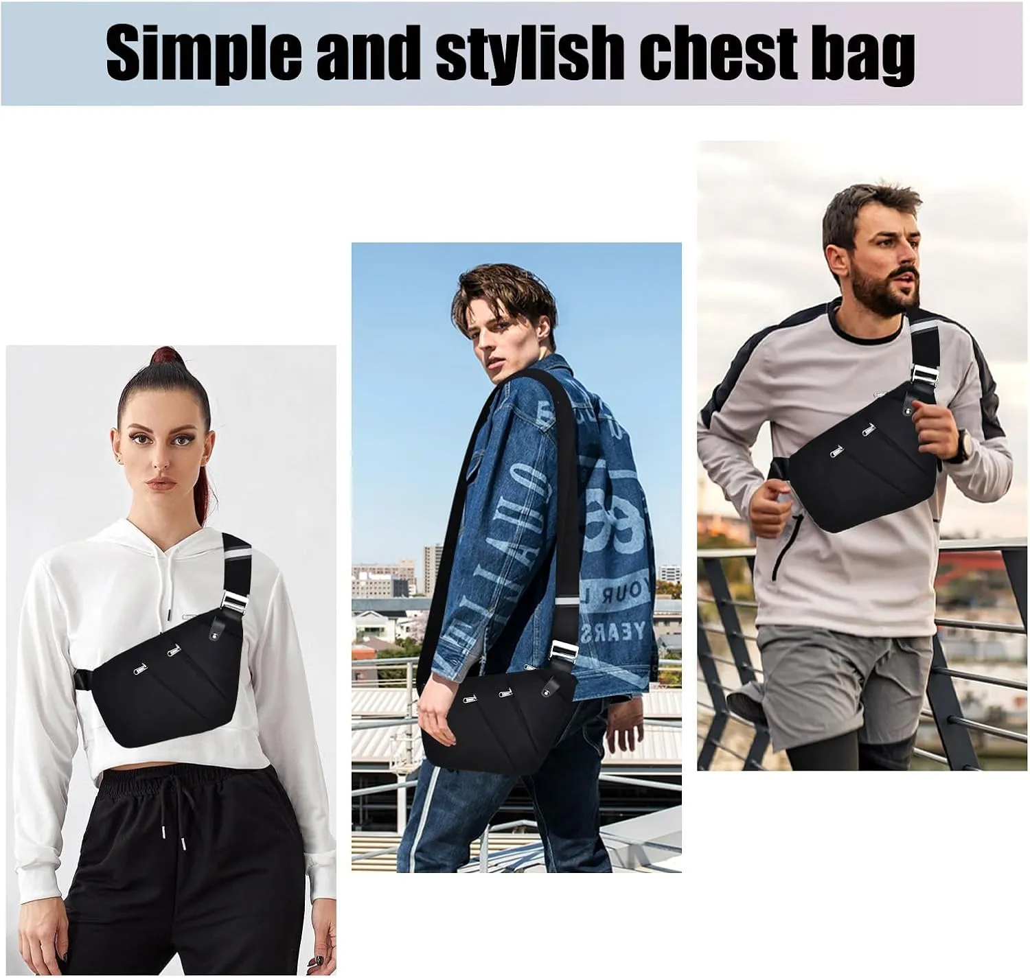 Fibrdoo Anti Theft Crossbody Bag for Women Men, Travel Purse Anti Theft Crossbody Sling Bag Shoulder Bag for Casual