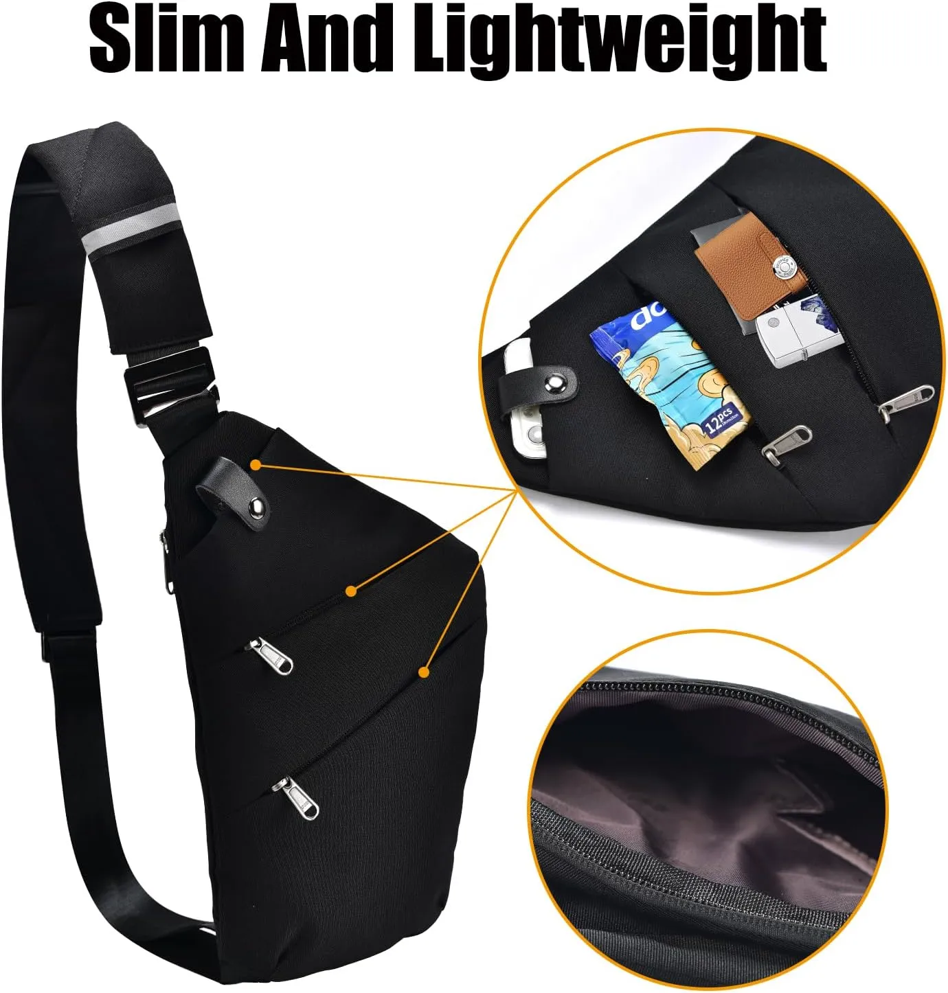 Fibrdoo Anti Theft Crossbody Bag for Women Men, Travel Purse Anti Theft Crossbody Sling Bag Shoulder Bag for Casual