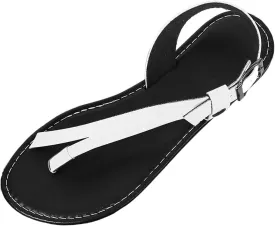 Flip Flops for Women Comfortable Summer Beach Walking Thong Sandals Slip On Indoor Outdoor, Buckle Ankle Strap Flip Flops Flat Sandals All Day Comfort