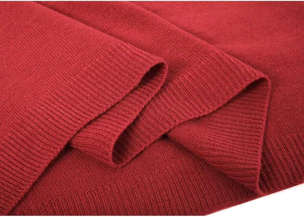 Fomolom Women Ponchos Sweater Versatile Lightweight Solid Knitted Shawl Wrap Scarf Cape Accessories for Womens