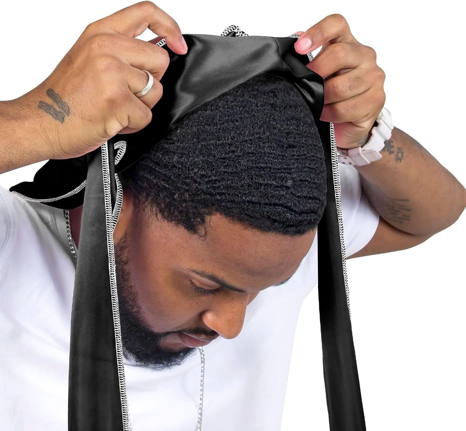 ForceWave Silky Durag for Men Wave Cap Satin Dorag for Men Women 360 Wave