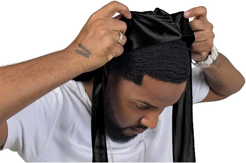 ForceWave Silky Durag for Men Wave Cap Satin Dorag for Men Women 360 Wave