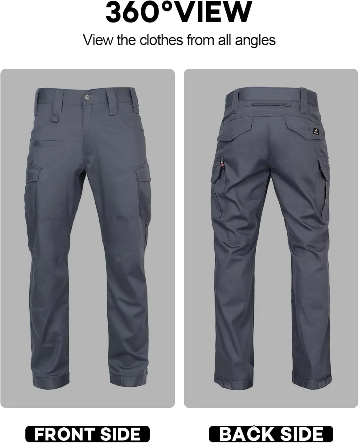 FR Pants for Men Ripstop Flame/Water Resistant Lightweight Cargo Pants Boot Cut CAT2 NFPA2112 Welding Pants