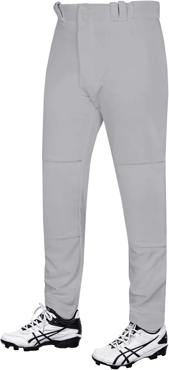 Full Length Men's Baseball Pants, Open Bottom, Loose Fit Adult Baseball Pants with Adjustable Length