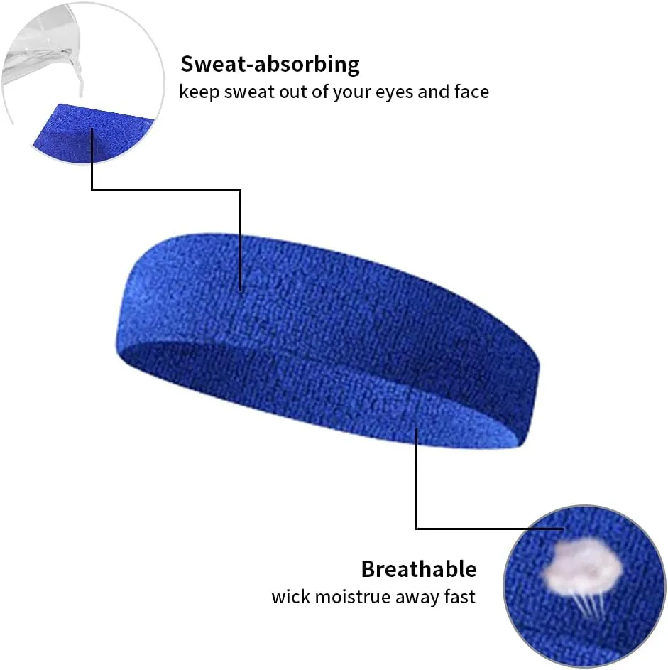 GOGO Sports Sweatband Set (1 Headband and 2 Wristbands)