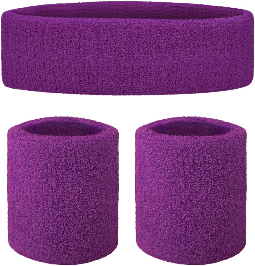 GOGO Sports Sweatband Set (1 Headband and 2 Wristbands)