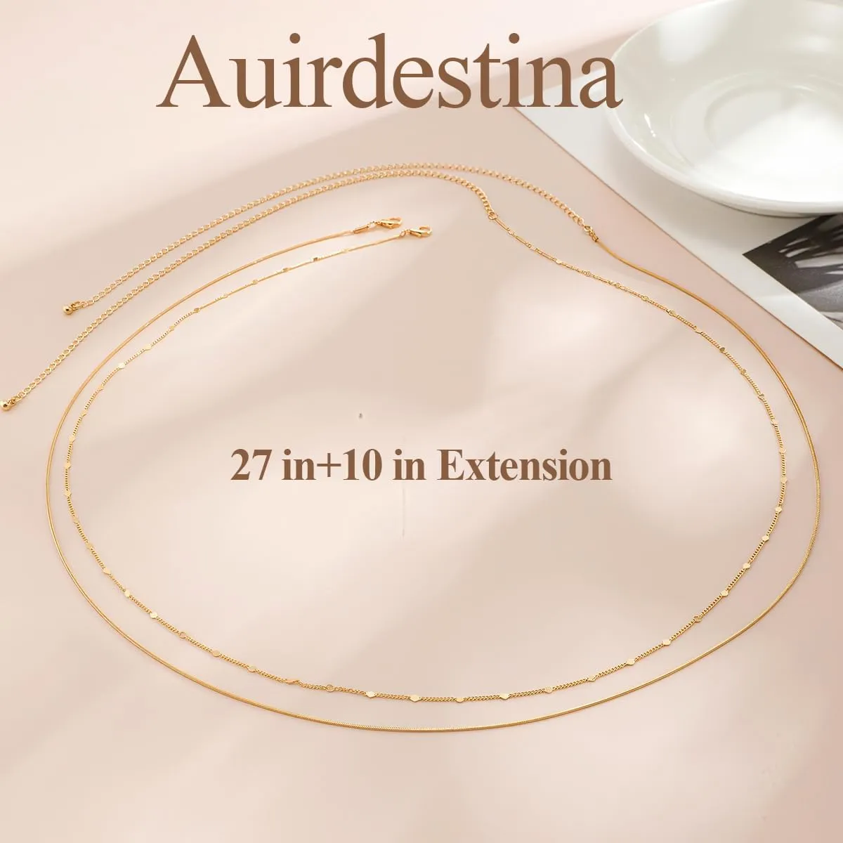 Gold Silver Waist Chain for Women,Belly Chain Body Chain Jewelry Waterproof Adjustable Beach Body Chains Layered