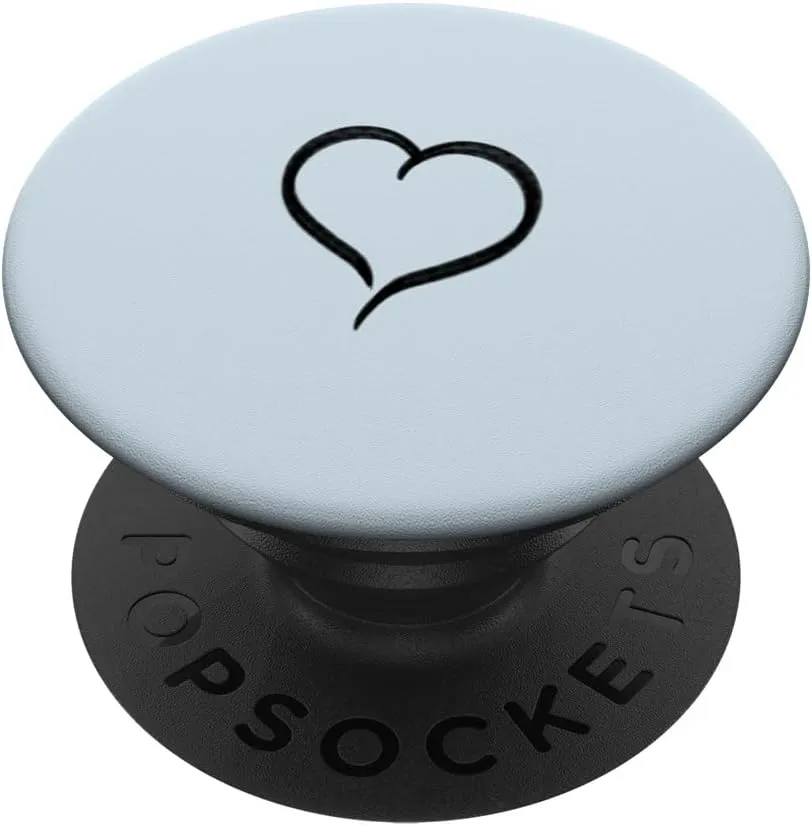 Hand Drawn Heart Pastel Colour Minimalist Love Digital Art PopSockets Standard PopGrip