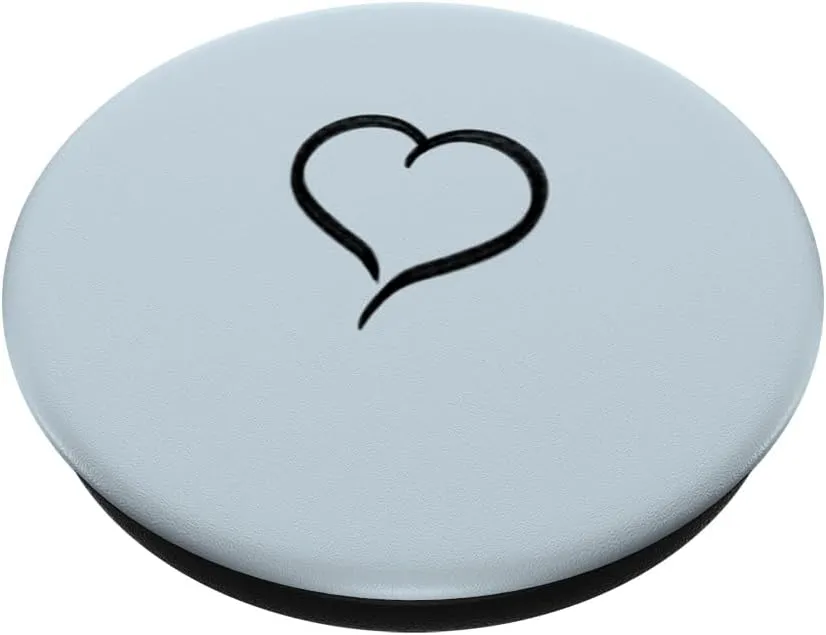 Hand Drawn Heart Pastel Colour Minimalist Love Digital Art PopSockets Standard PopGrip