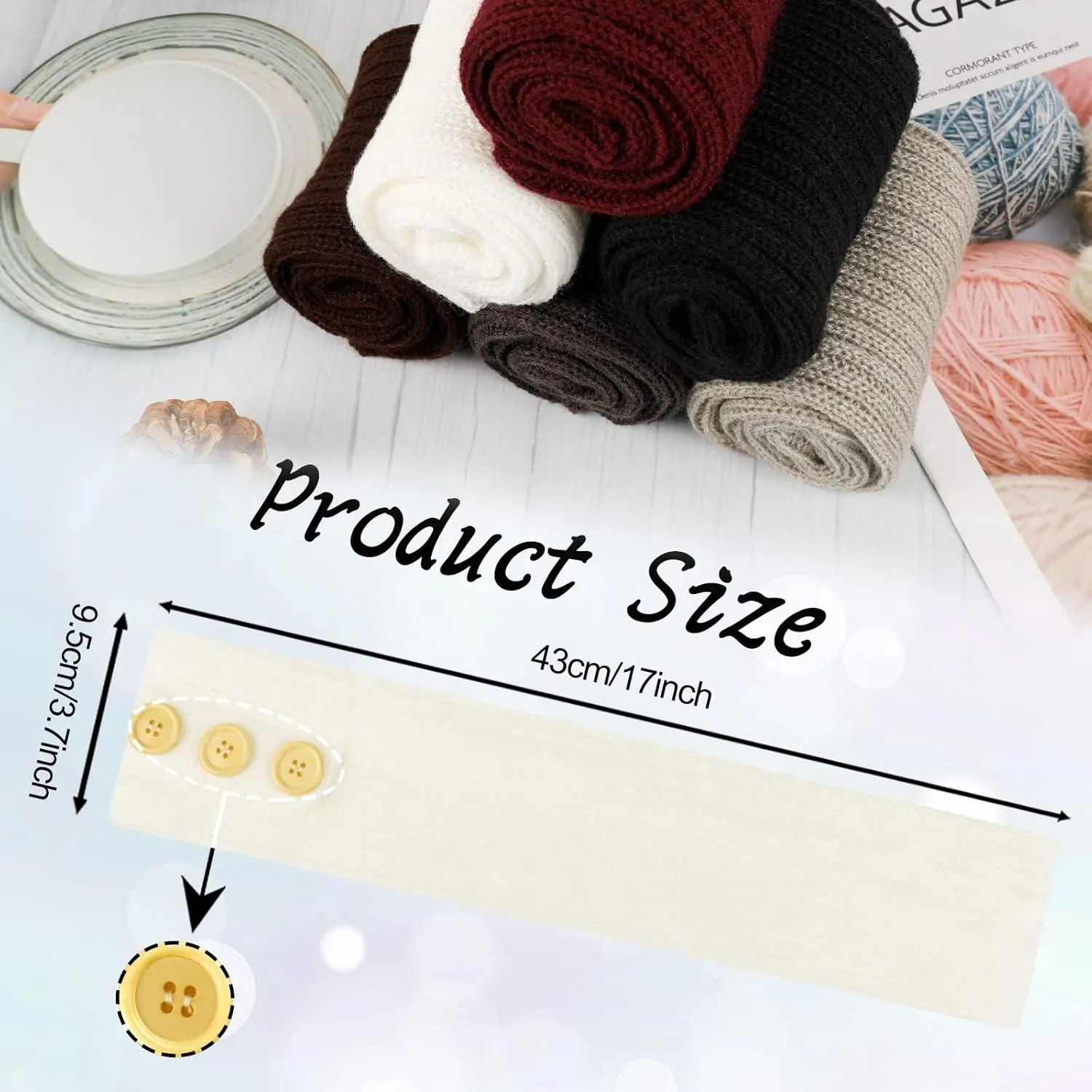 Hicdaw 2-4 Pairs Lolita Leg Warmers Short Ankle Warmers Gothic Knitted Boot Socks Covers Boot Toppers