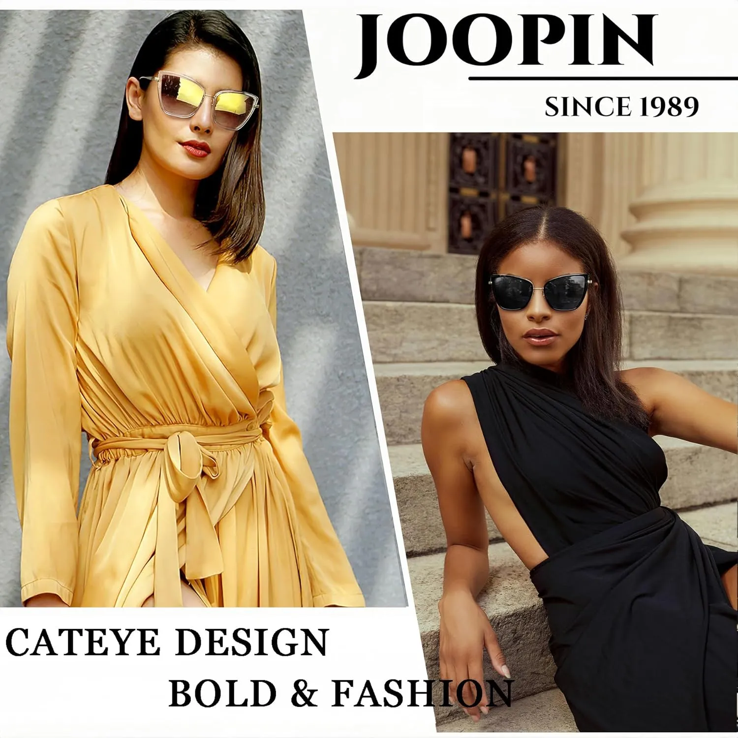 Joopin Oversized Cateye Sunglasses for Women Fashion Cat Eye Sun Glasses UV Protection Ladies Shades Sunnies