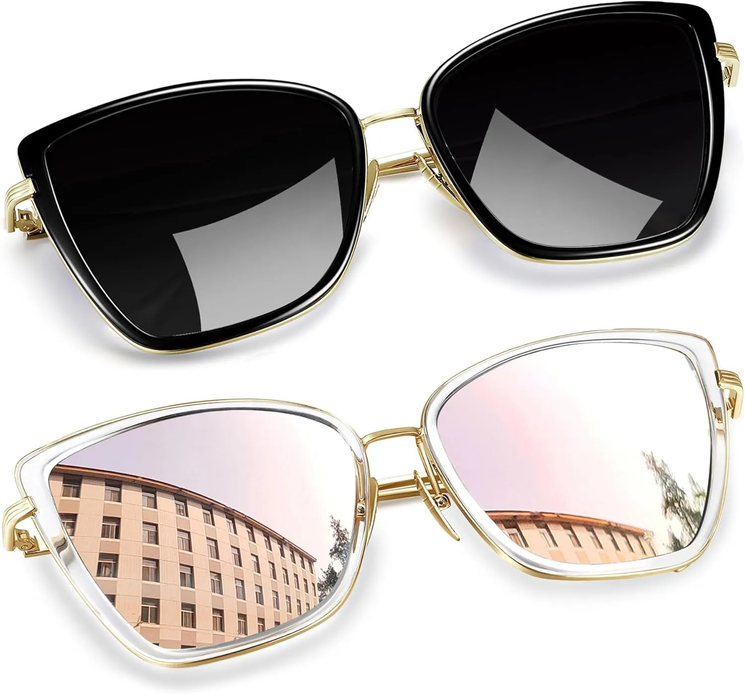 Joopin Oversized Cateye Sunglasses for Women Fashion Cat Eye Sun Glasses UV Protection Ladies Shades Sunnies