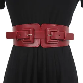 JSEIAJB Wide waist girdle with a coat and skirt with elastic elastic belt woman