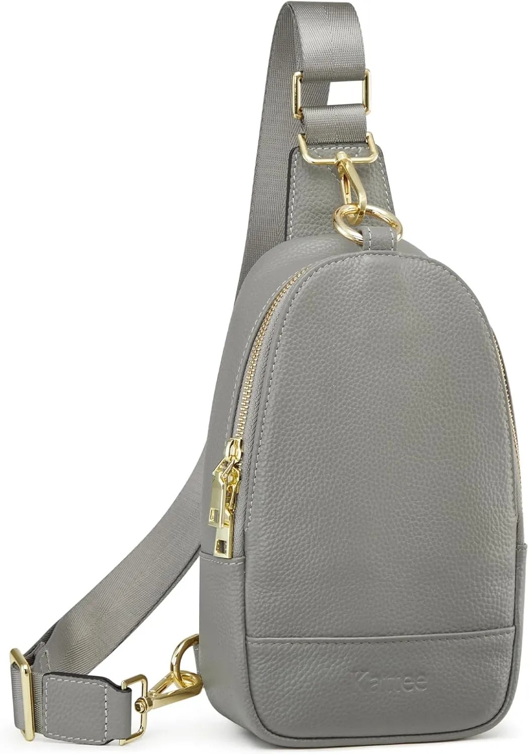 Kattee Sling Bag for Women, Leather Fanny Packs for Women, Small Crossbody Chest Bag with RFID Blocking