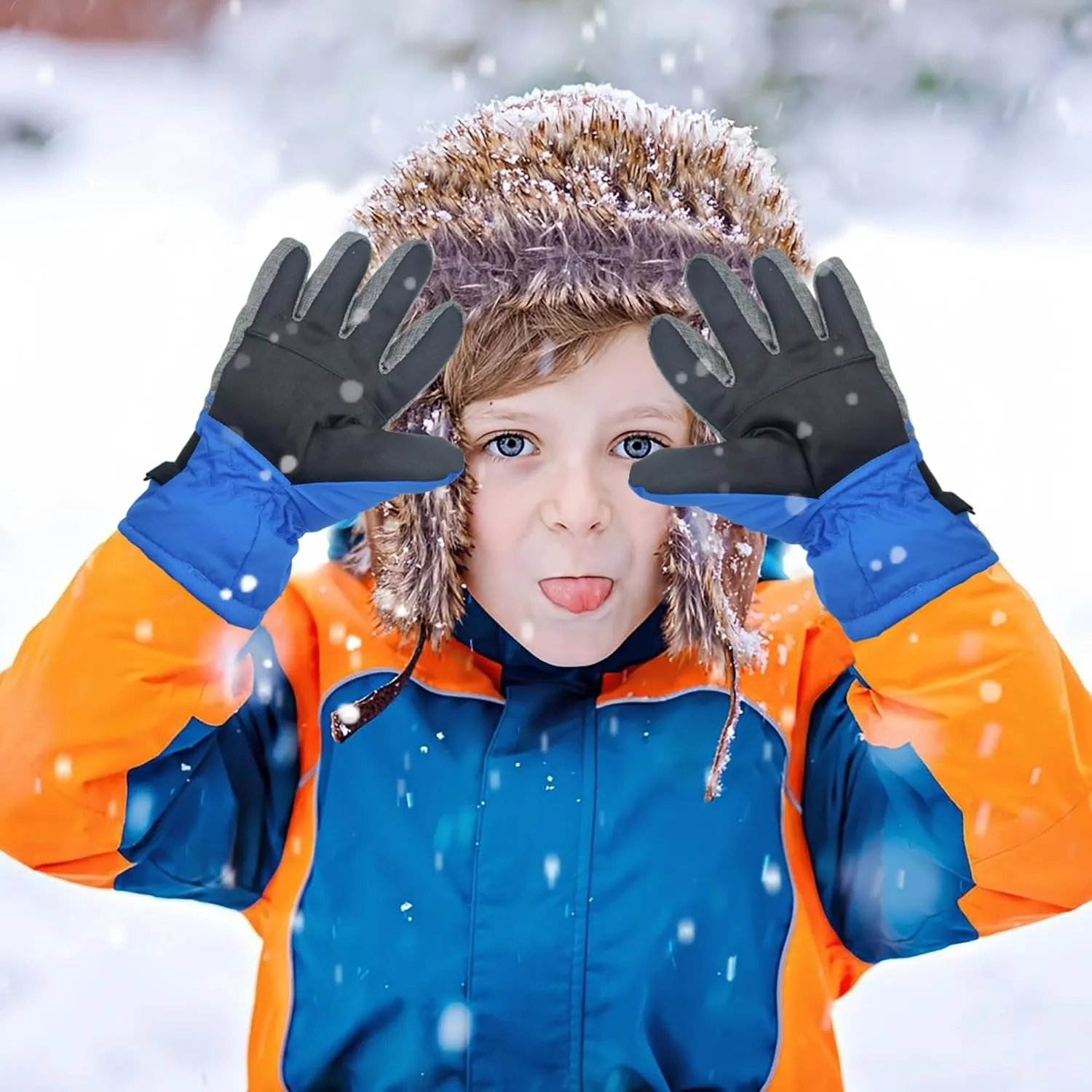 Kids Winter Gloves-3M Thinsulate Snow Waterproof Ski Cold Weather Insulated Outdoor Snowboard Gloves for Boys Girls Youth