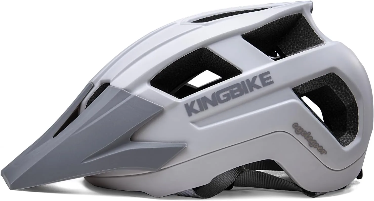 KINGBIKE Mountain Bike Helmet MTB Cycling Bicycle Helmets with Adujustable Visor for Adults Youth Men Women
