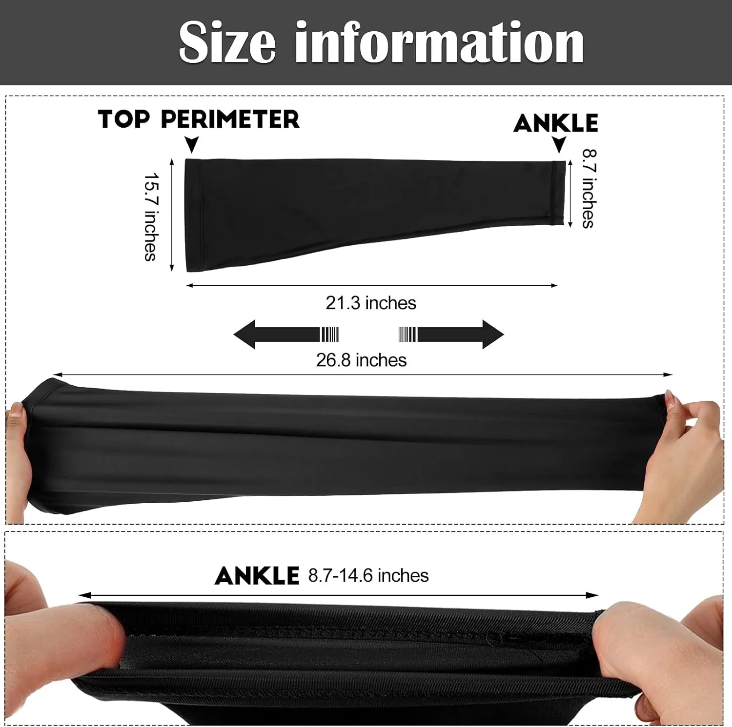 Leg Sleeves Compression Long Knee Sleeve UV Protect for Men Women Sport Basketball Football