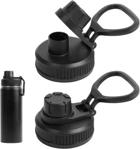 Lid Replacement Compatible with Thermoflask, Leak Proof lid Fits for Thermoflask 16 18 24 32 40 64oz Wide Mouth Bottle, Handle Easy to Carry, BPA Free (2 Pack).