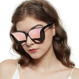 LVIOE Cat Eyes Sunglasses for Women, Polarized Oversized Fashion Vintage Eyewear for Driving Fishing - 99.99% UV Protection