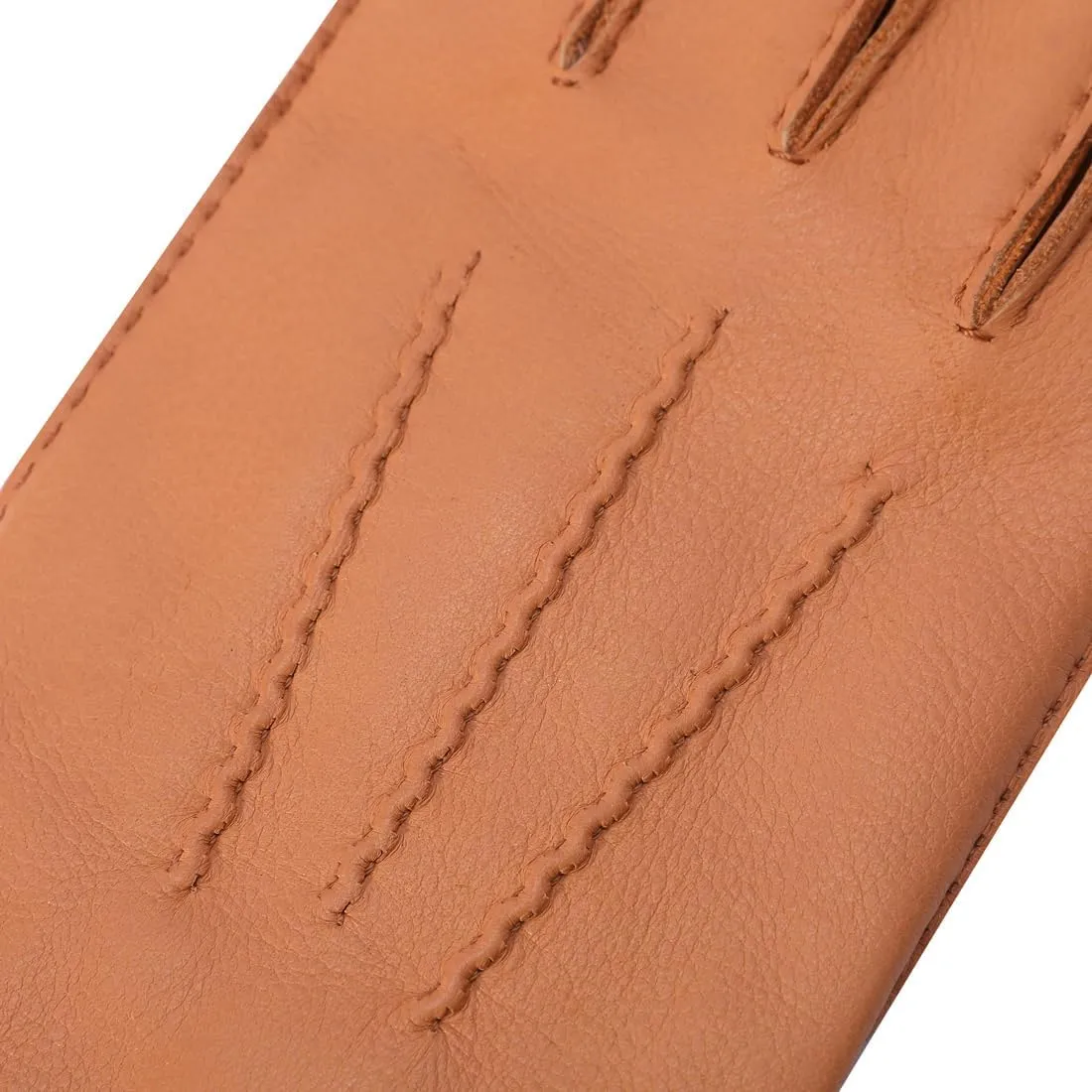 Meetoget Deerskin Leather Gloves For Men With Cashmere Lined Winter Warmth USM04