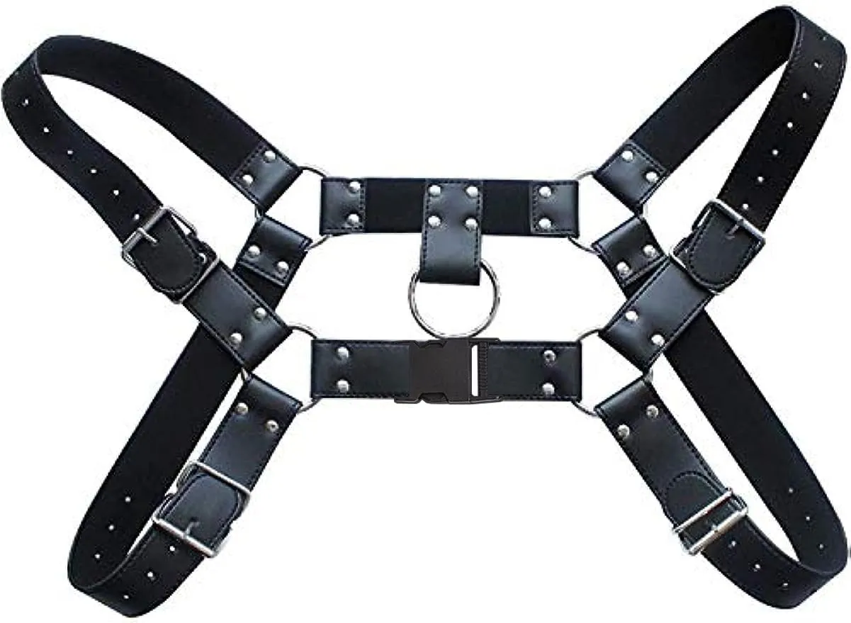 Men's Faux Leather Body Chest Harness Belt Shoulder Cage Belt Party Costume