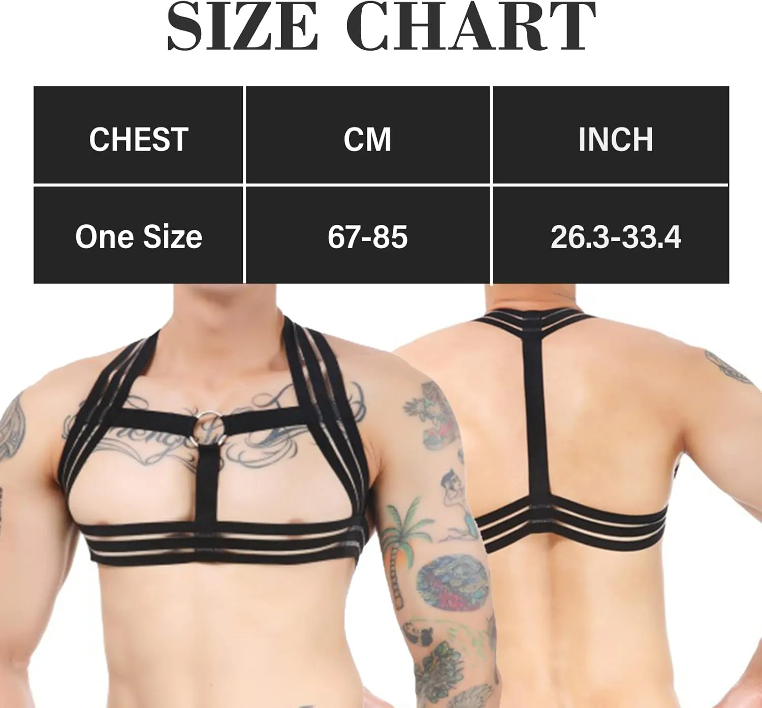 Mens Harness Belt Nylon Elastic Body Shoulder Strap Sexy Halter Club Wear Cosplay Costume
