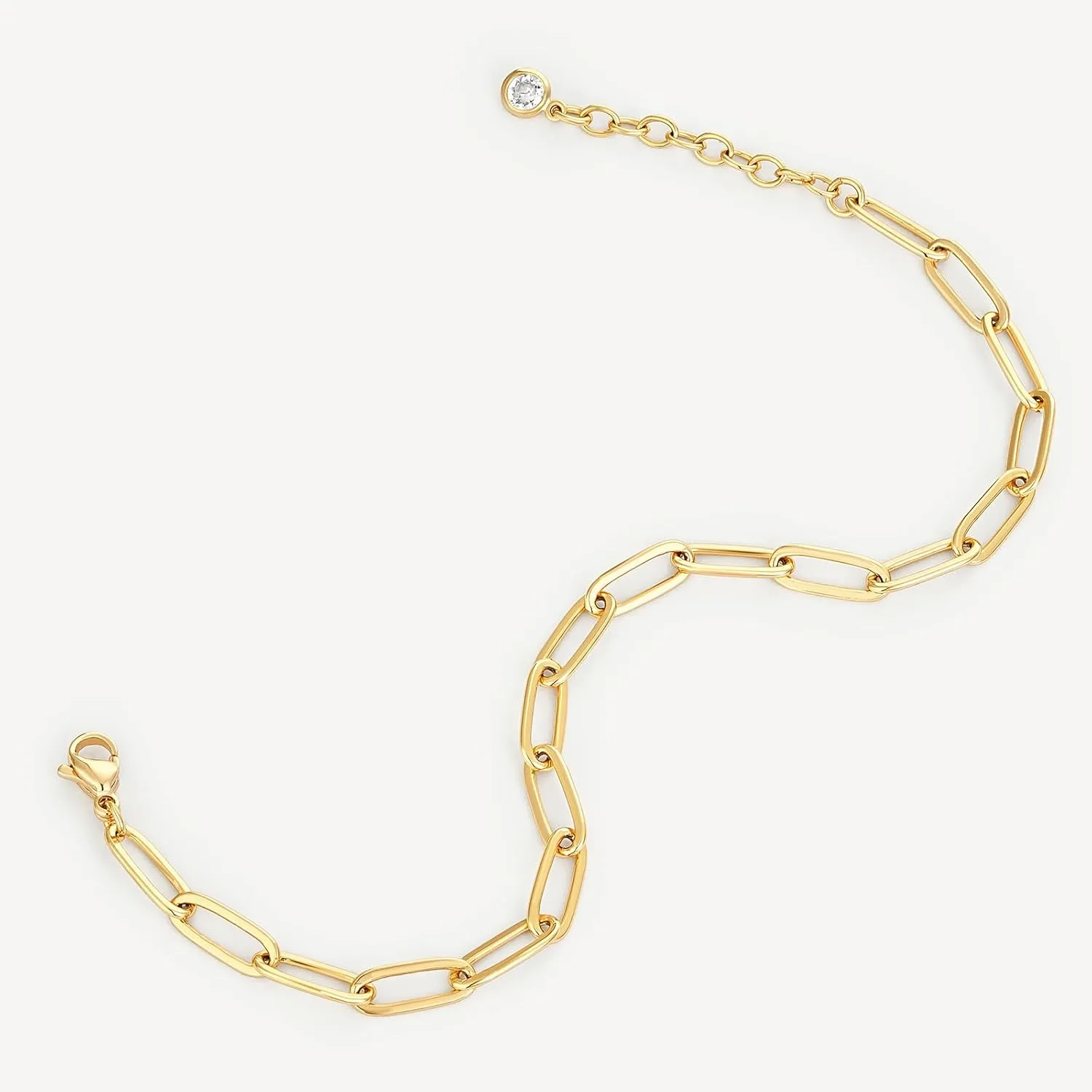 MEVECCO Bracelet for Women 14K Gold Plated Dainty Chain Simple Jewelry Cute Handmade Minimalist for Her