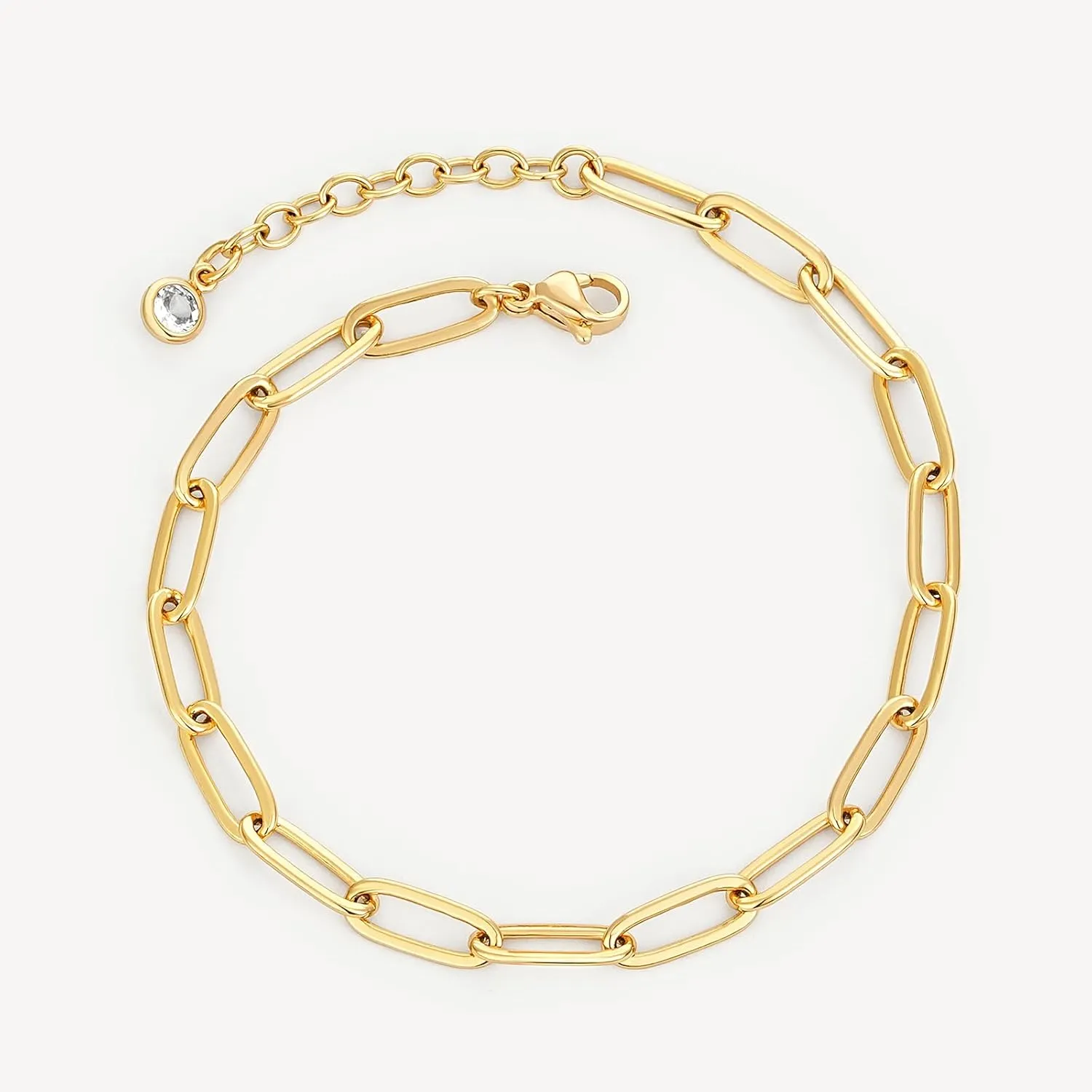 MEVECCO Bracelet for Women 14K Gold Plated Dainty Chain Simple Jewelry Cute Handmade Minimalist for Her