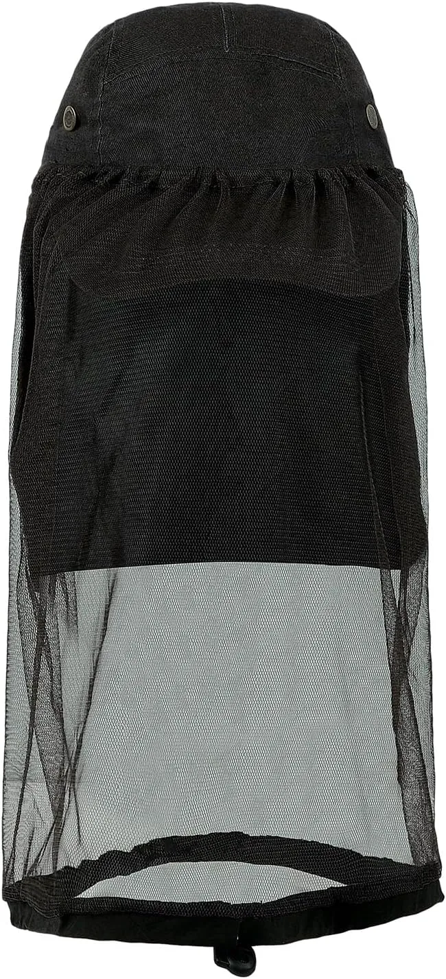Mosquito Net Hat UPF 50  Sun Protection Extra Wide Brim Fishing Cap with Veil Mask Adjustable Neck Flap Camping Headgear