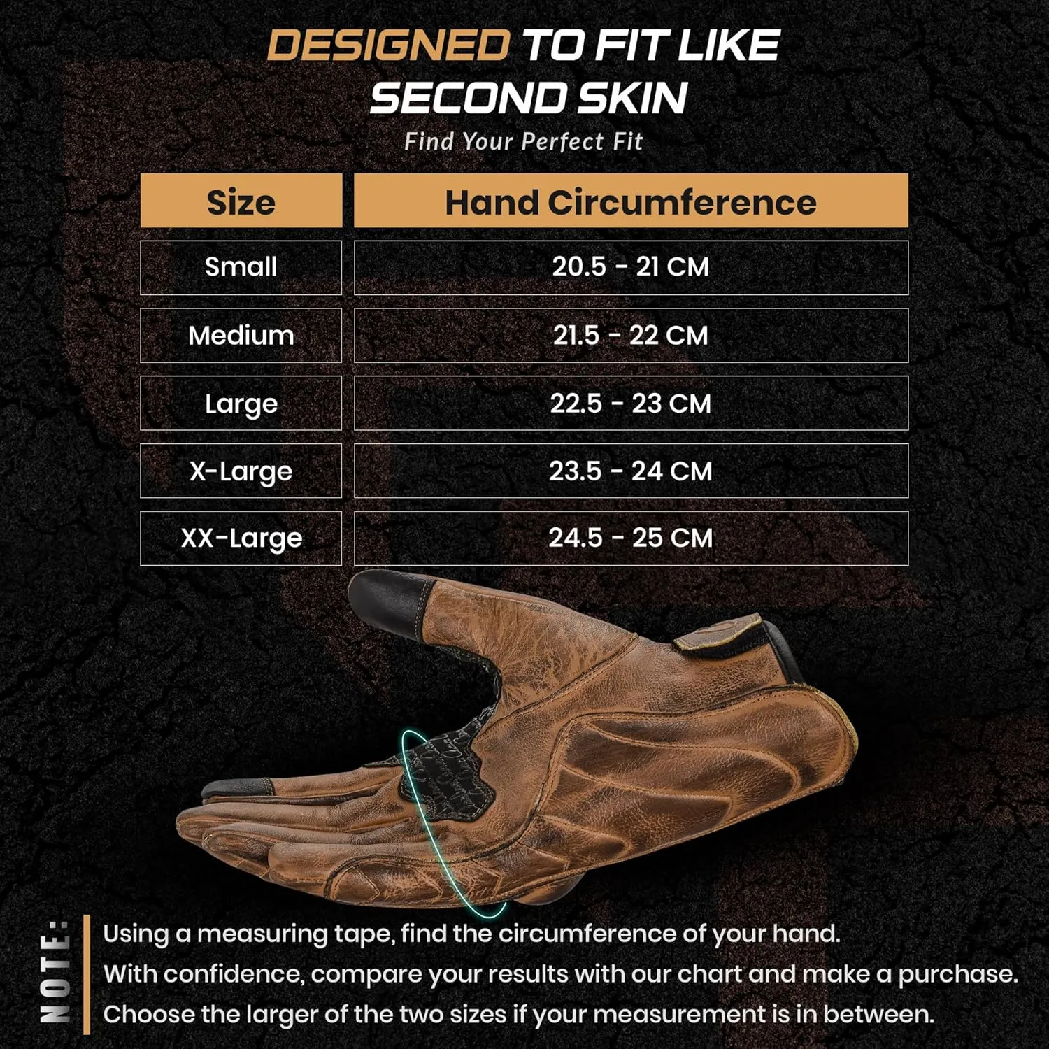Motorcycle Gloves Men's Leather Motorbike Gloves Touchscreen Function - Protectors Men & Women for All Weather with Non-Slip Pads