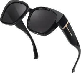 Myiaur Fit Over Sunglasses for Women, Trendy Designer Style Oversized Polarized Sunglasses for Driving with UV400 Protection