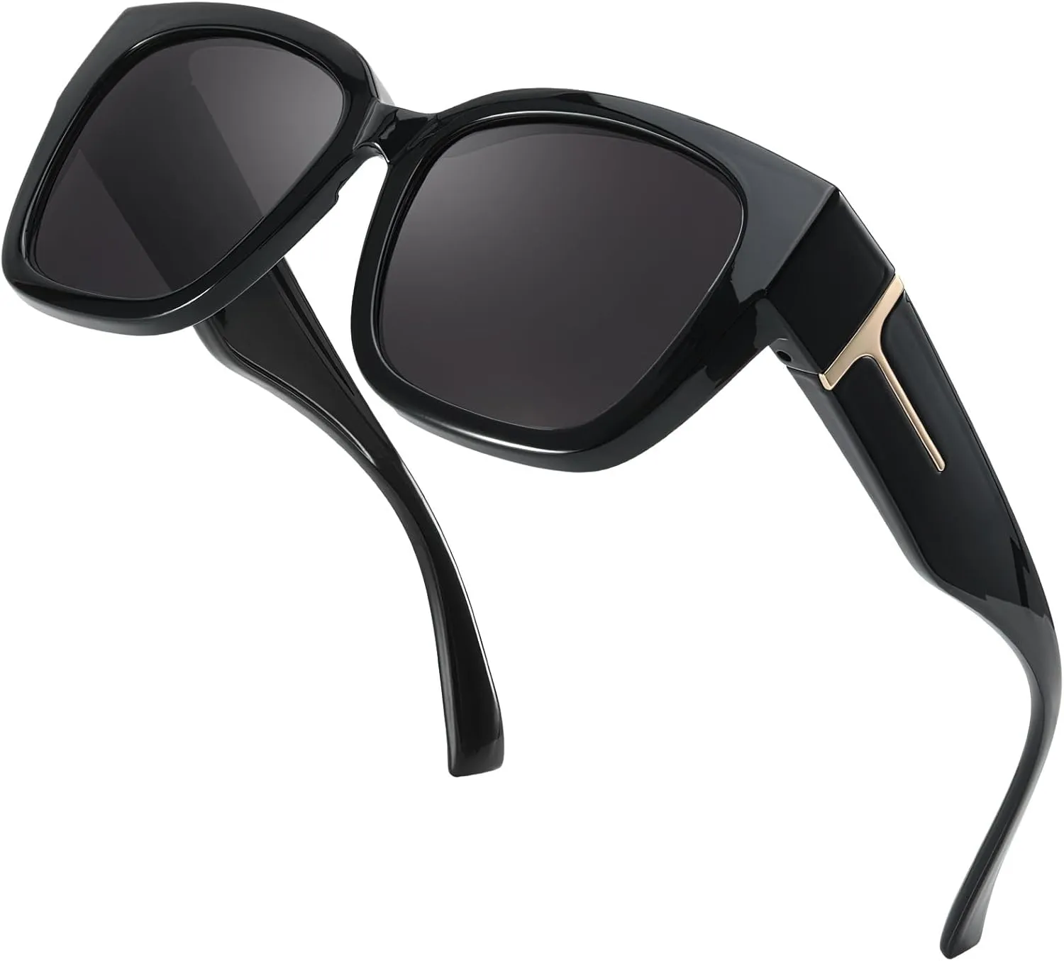 Myiaur Fit Over Sunglasses for Women, Trendy Designer Style Oversized Polarized Sunglasses for Driving with UV400 Protection