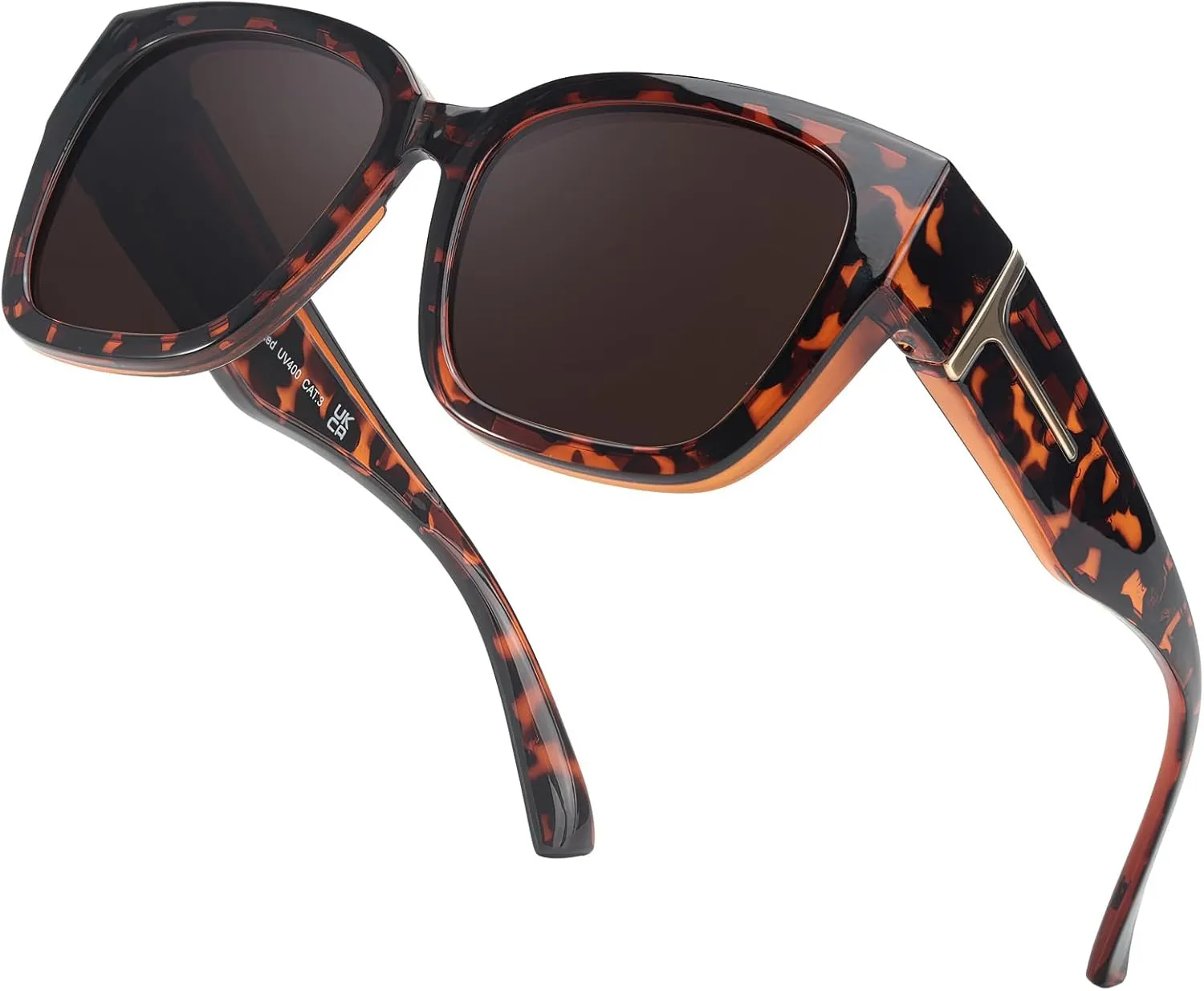 Myiaur Fit Over Sunglasses for Women, Trendy Designer Style Oversized Polarized Sunglasses for Driving with UV400 Protection