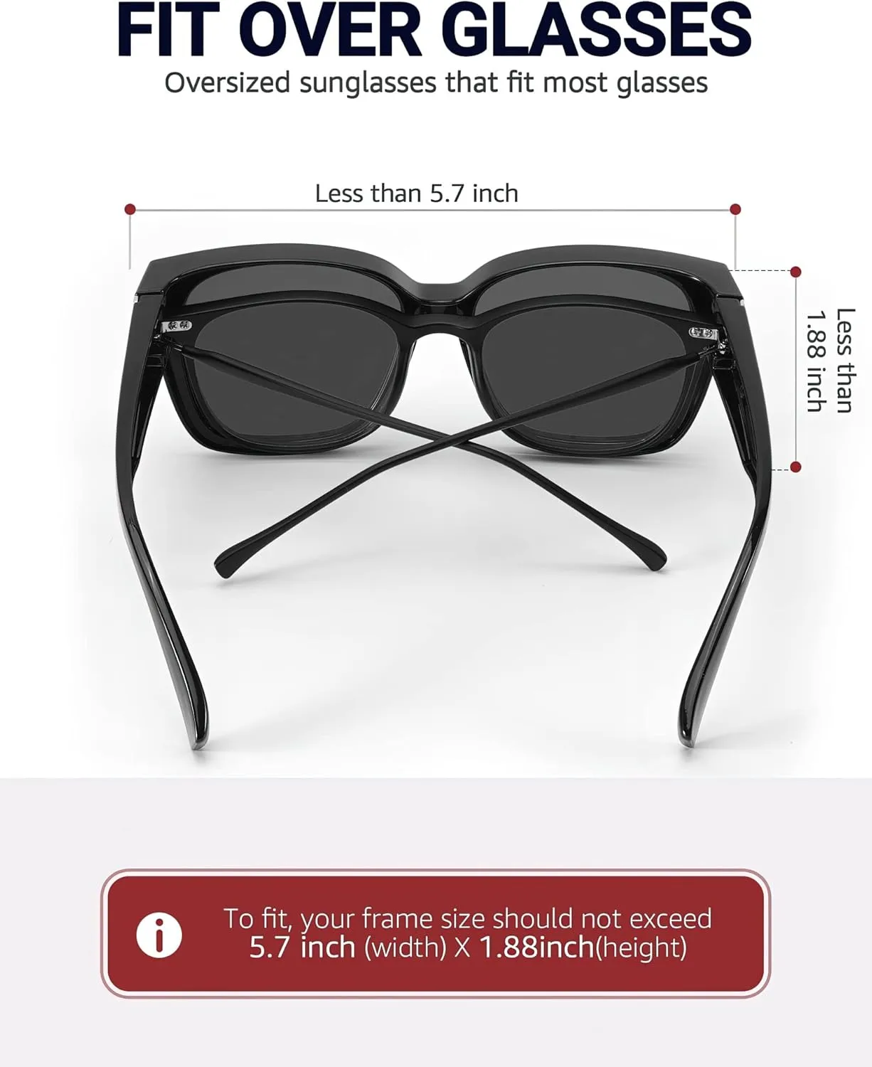 Myiaur Fit Over Sunglasses for Women, Trendy Designer Style Oversized Polarized Sunglasses for Driving with UV400 Protection