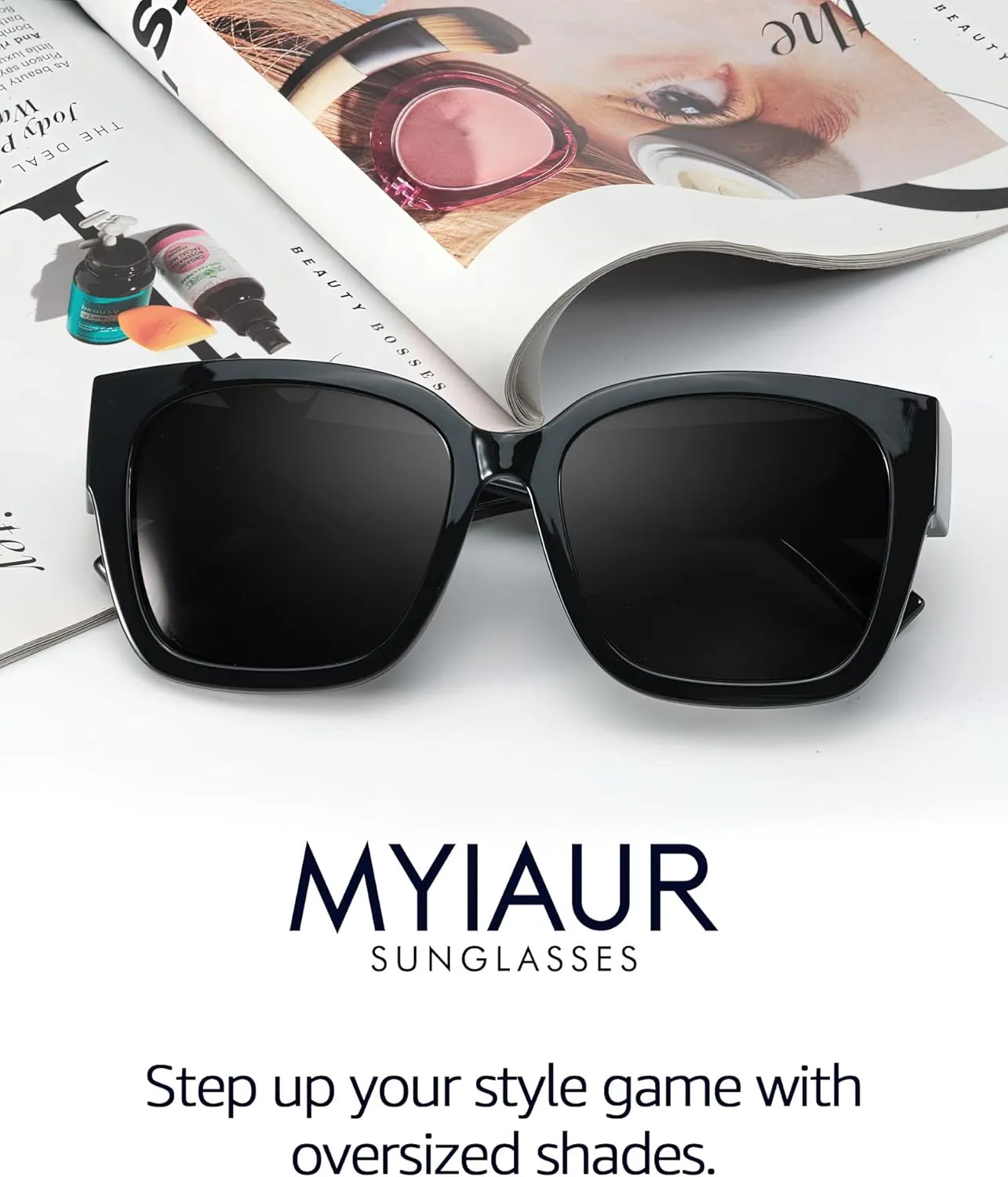 Myiaur Fit Over Sunglasses for Women, Trendy Designer Style Oversized Polarized Sunglasses for Driving with UV400 Protection
