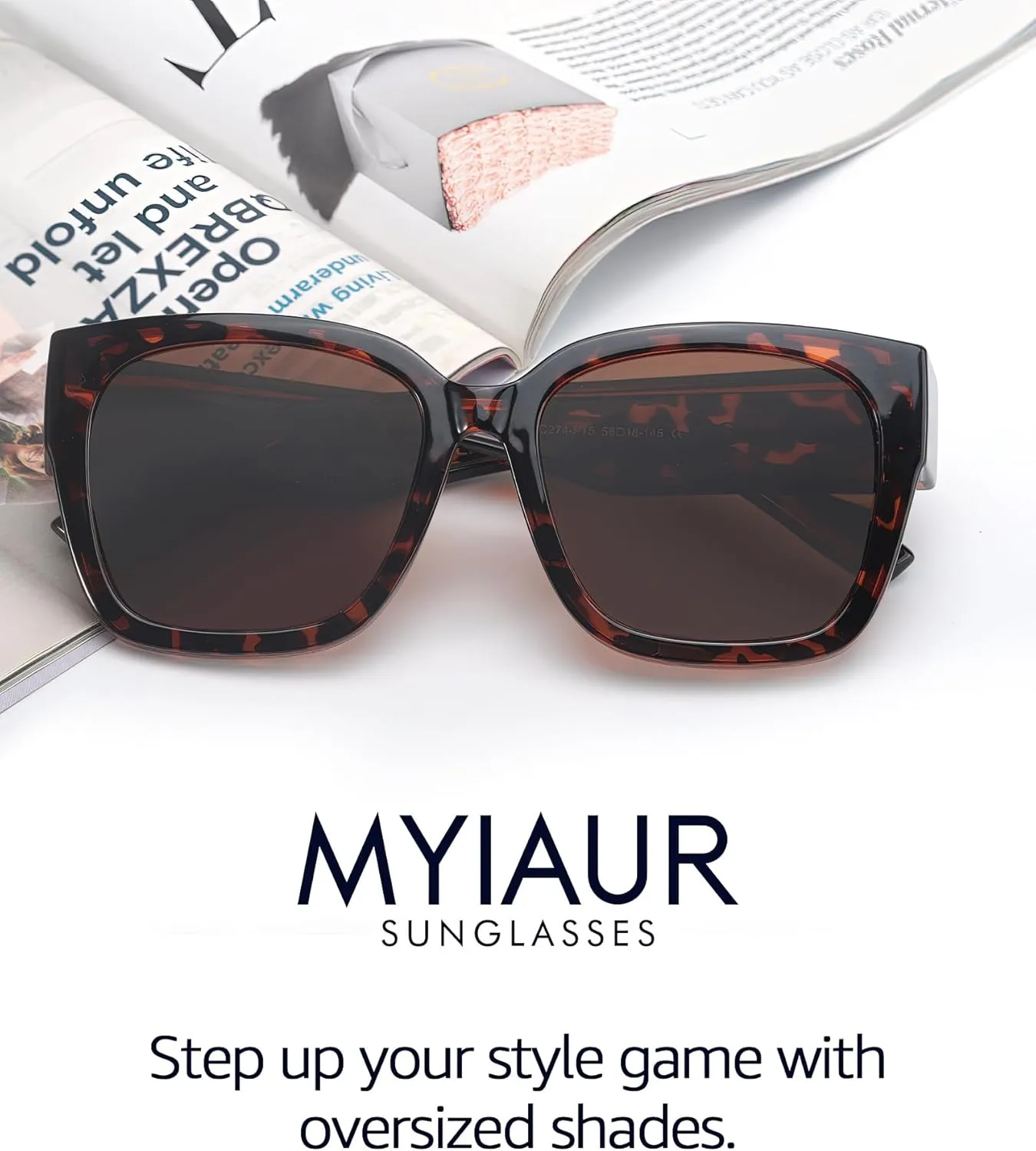 Myiaur Fit Over Sunglasses for Women, Trendy Designer Style Oversized Polarized Sunglasses for Driving with UV400 Protection