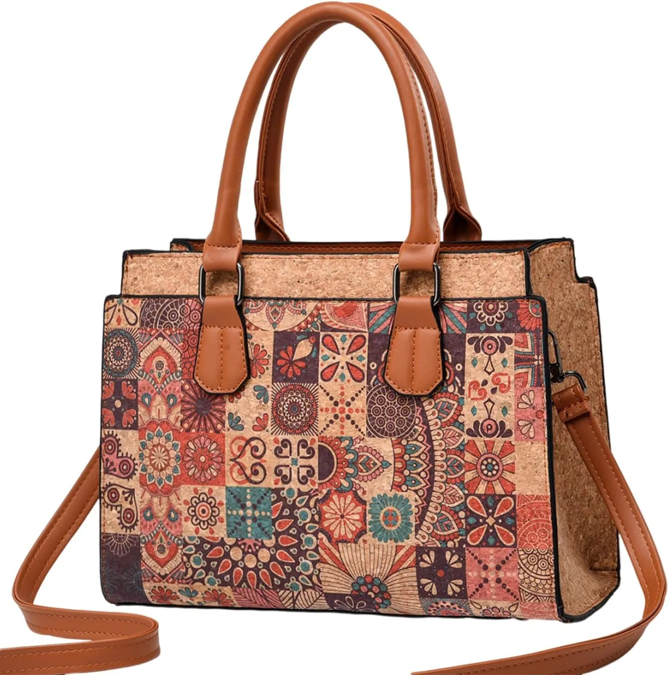 Natural cork Large capacity shoulder bag handbag crossbody