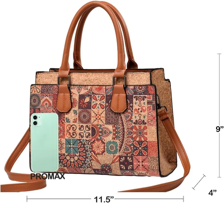 Natural cork Large capacity shoulder bag handbag crossbody