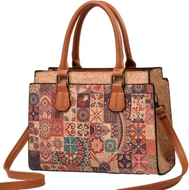 Natural cork Large capacity shoulder bag handbag crossbody