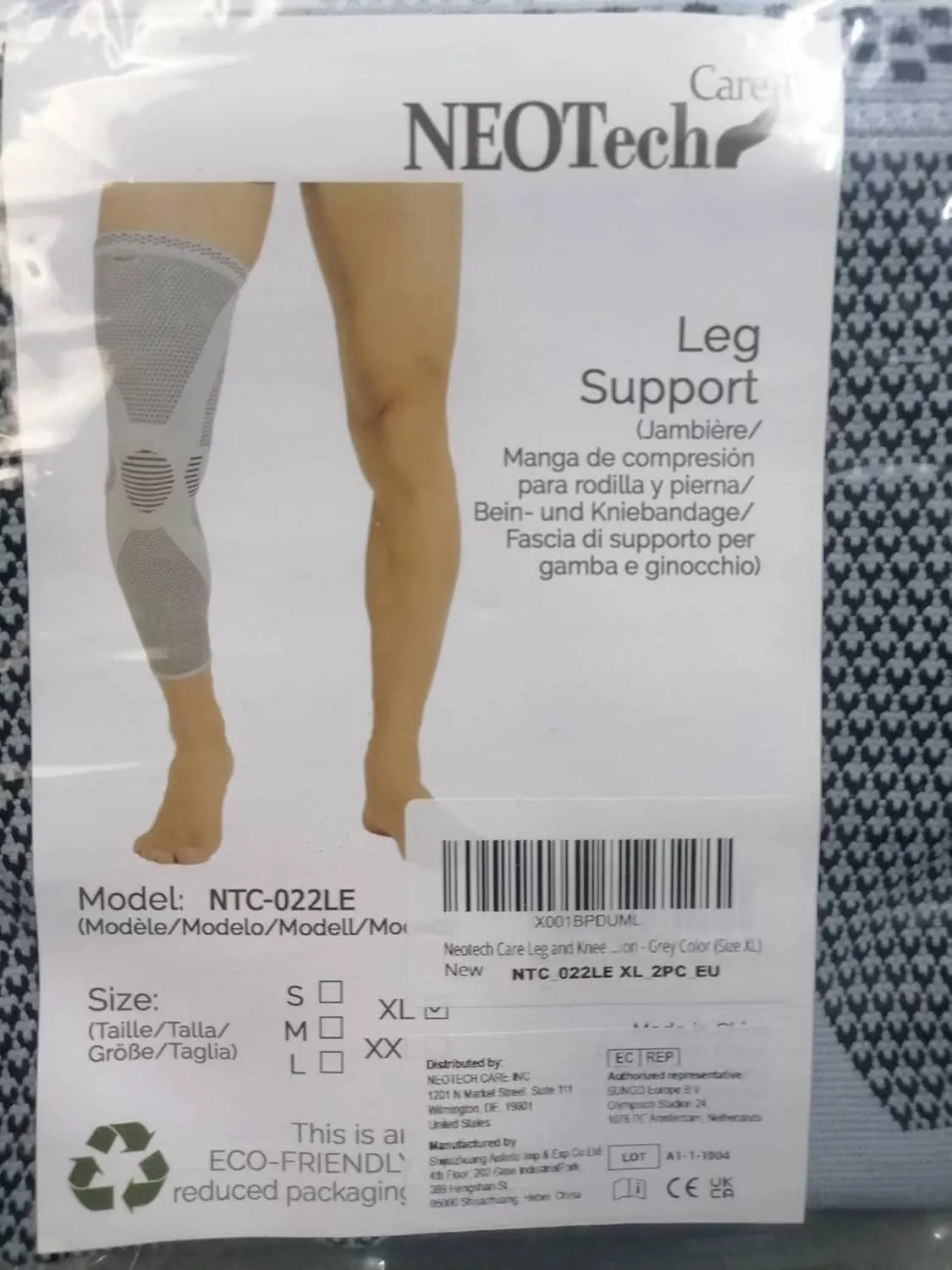 NeoTech Care Knee & Leg Sleeve - Breathable - Medium Compression