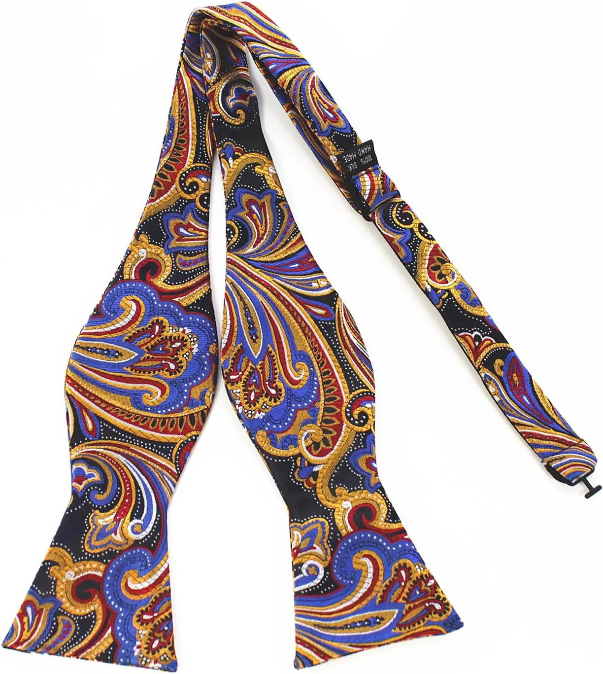 Original Mens Bowtie Self Bow Tie & Pocket Square Set