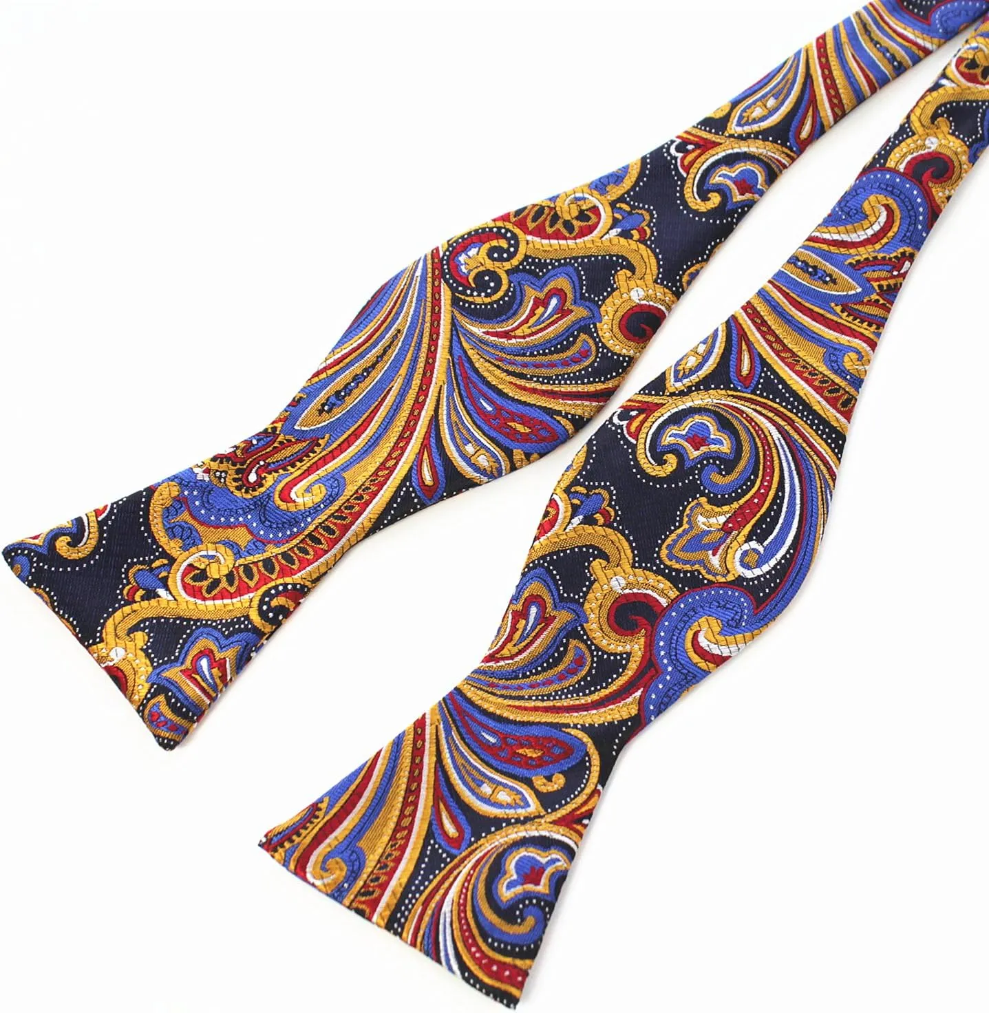 Original Mens Bowtie Self Bow Tie & Pocket Square Set
