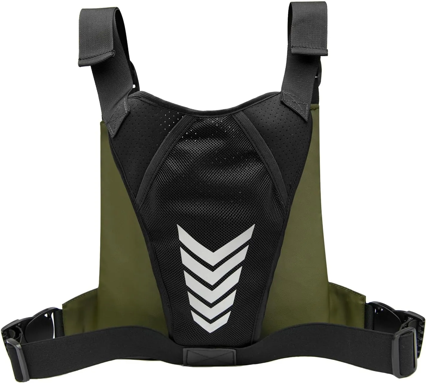 Outdoor Chest Bag for Men, Lightweight Running Vest with Water Bottle Pocket, EDC Chest Pack for Hiking, Cycling