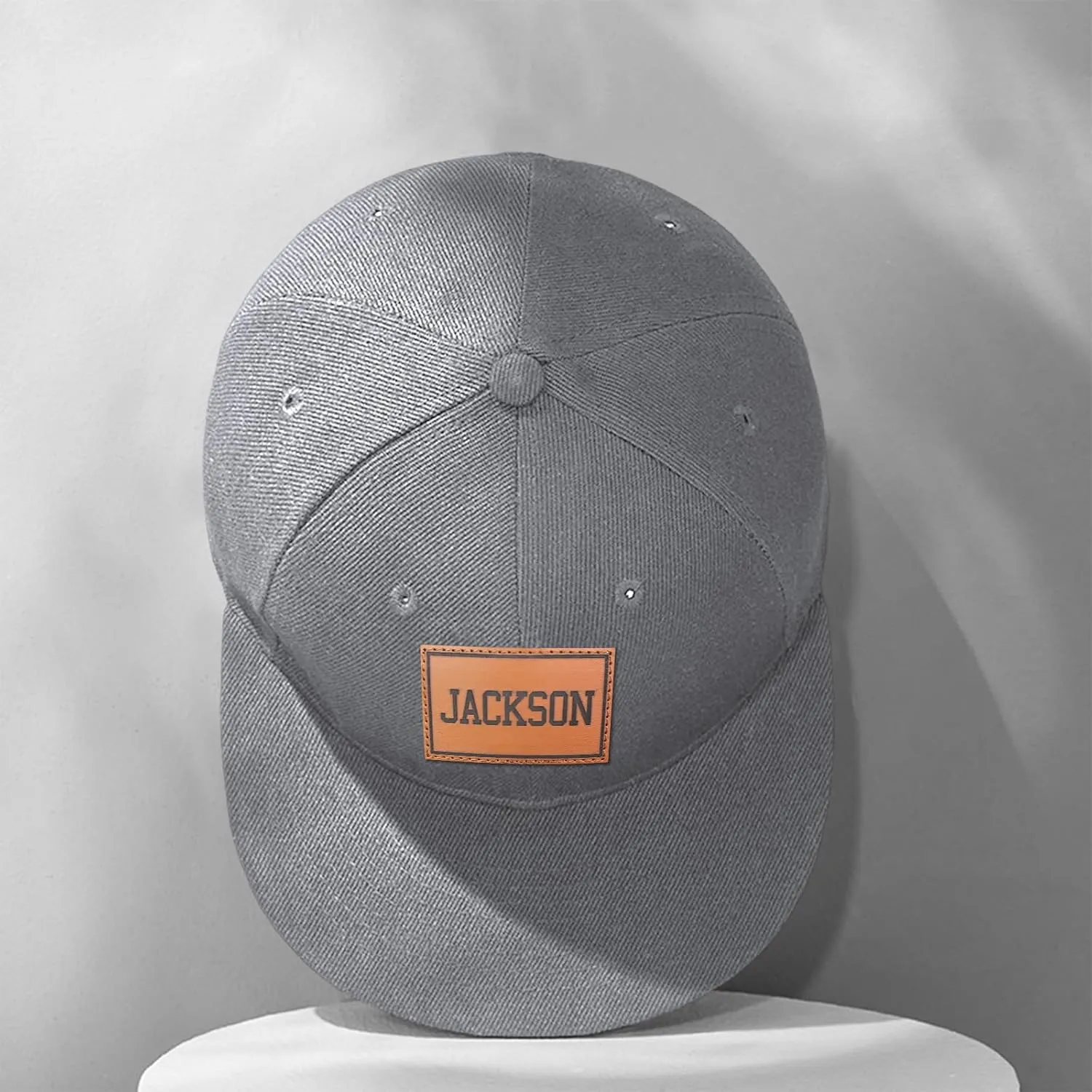 Personalized Kid Baseball Hat Cap: Custom Name Leather Sun Hats - Adjustable Snapback Trucker Caps for Child Boys Girls