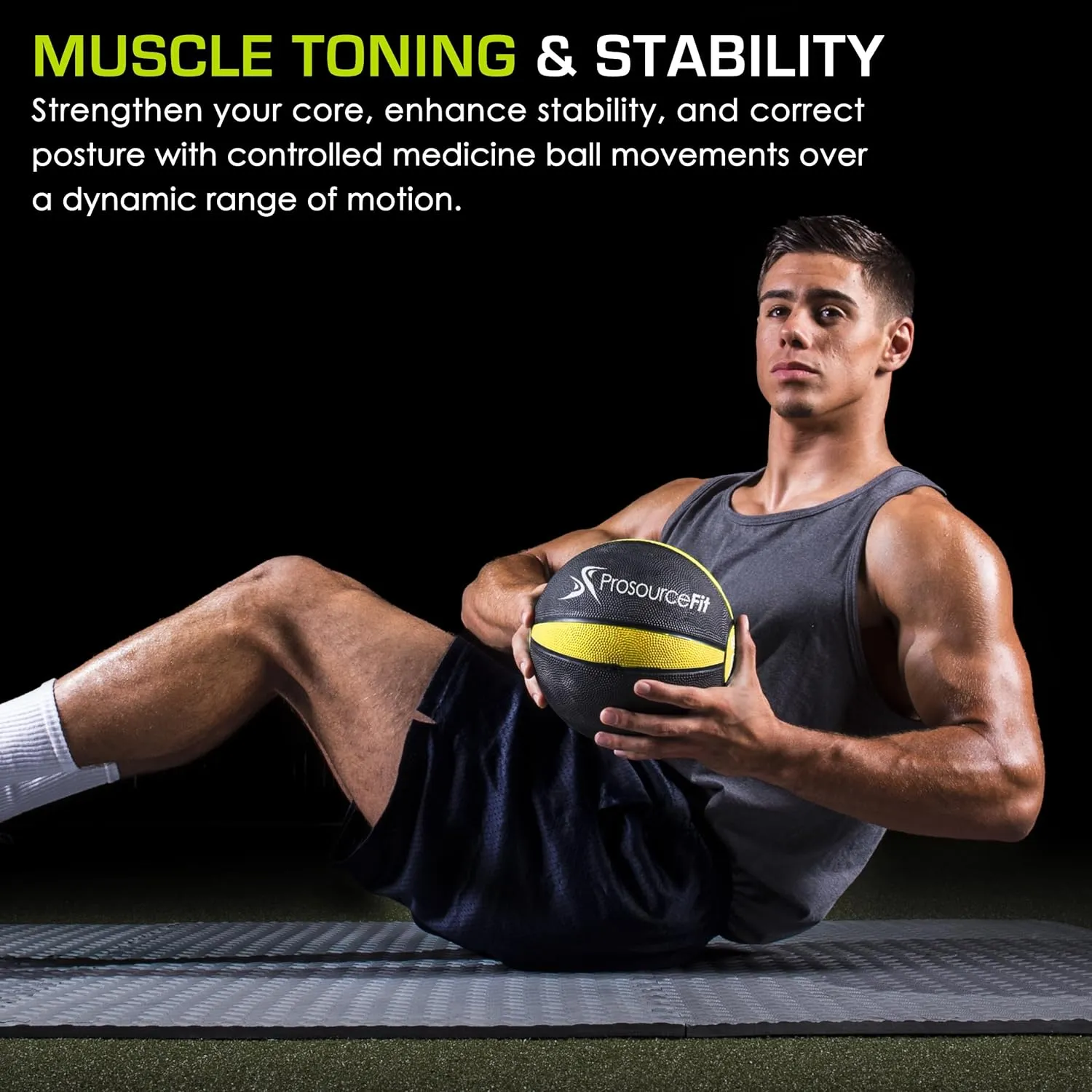 ProsourceFit Weighted Medicine Ball for Full Body Workouts
