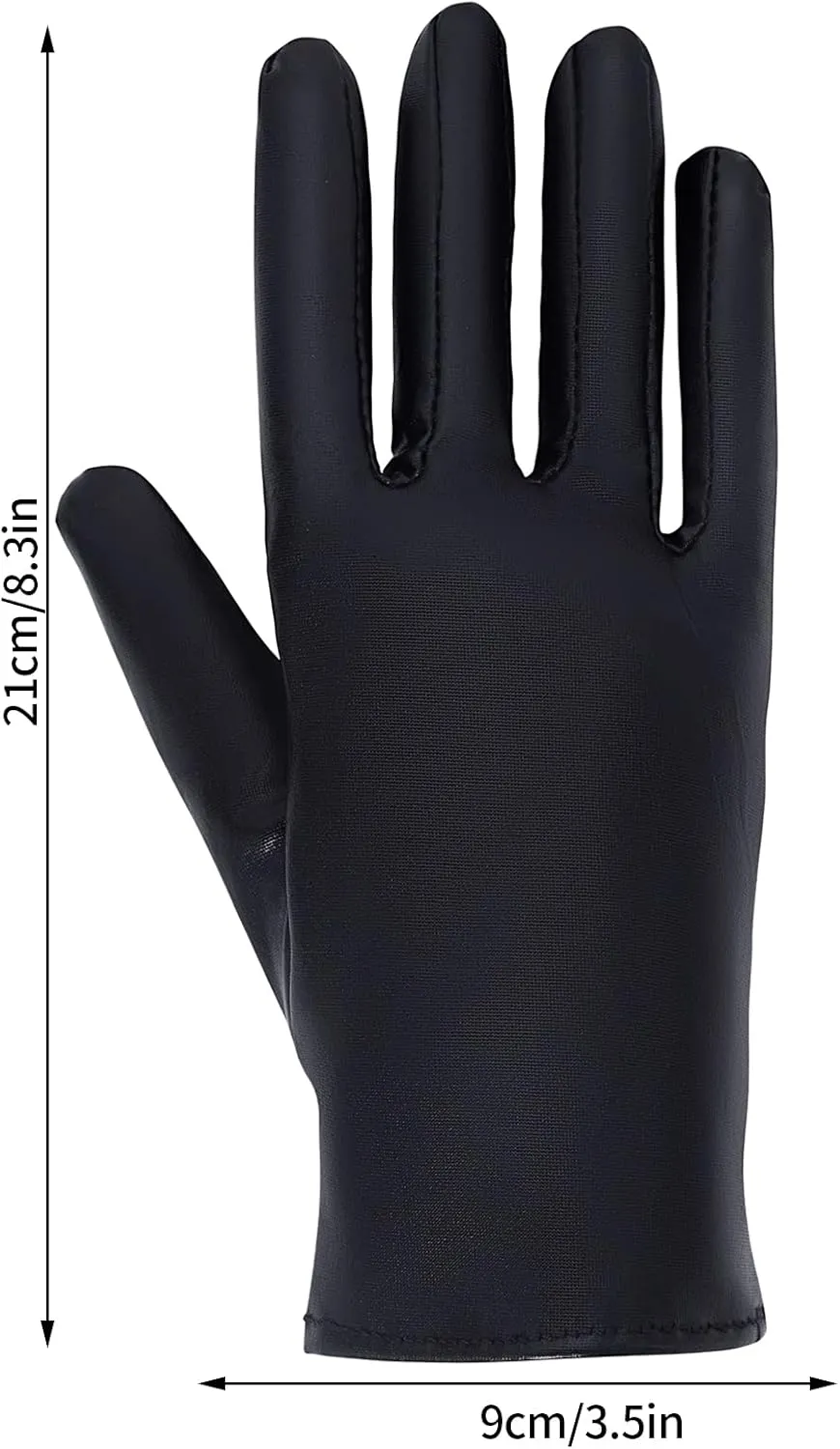 Rbenxia 1 Pair of Shiny Metallic Spandex Gloves Faux Leather Cropped Gloves for Halloween Cosplay Costume Party Favors