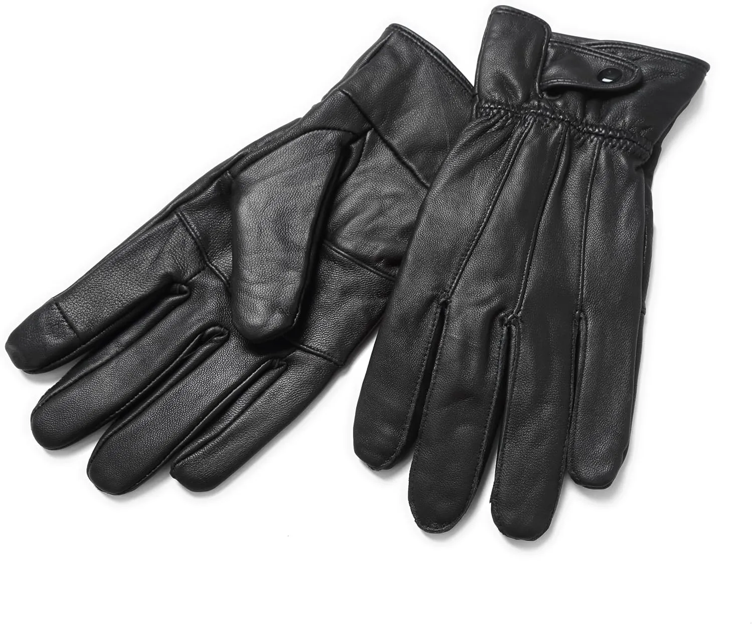 REED Men's Genuine Leather Warm Lined Driving Gloves - Touchscreen Texting Compatible
