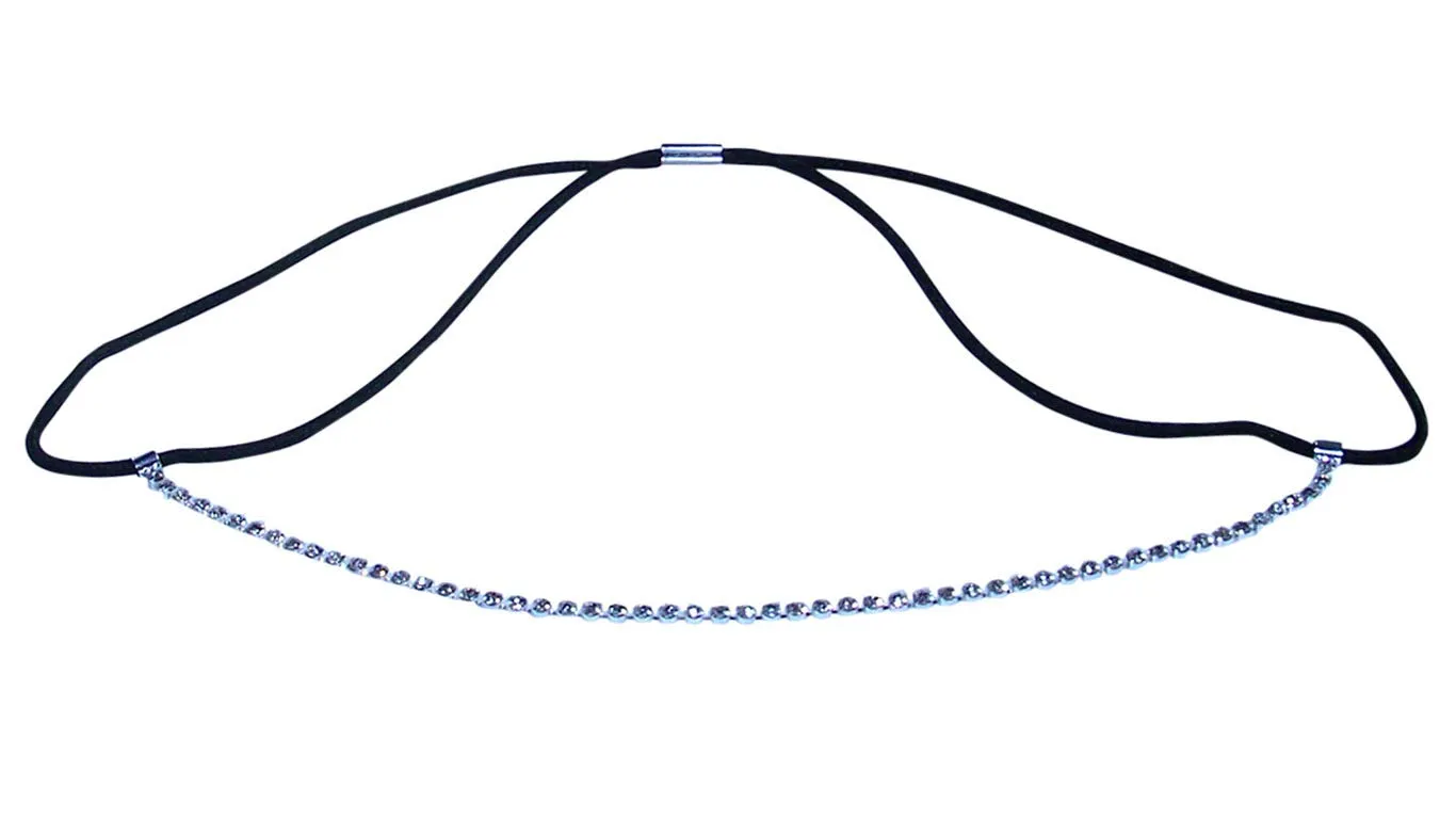 Rhinestone Sparkle Shiny Bling Elastic Stretch Hair Headband Women Teens Girls